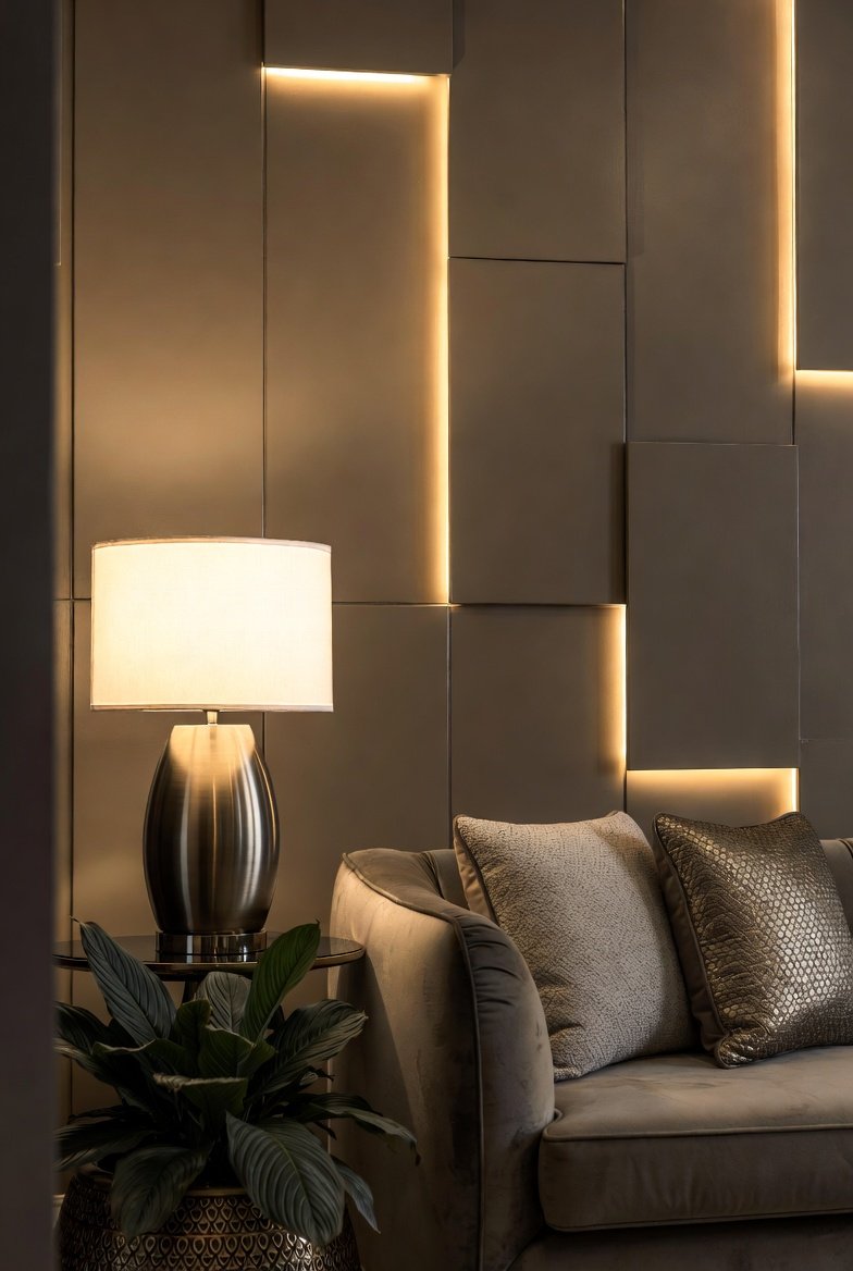 Close-up shot of luxury interior details