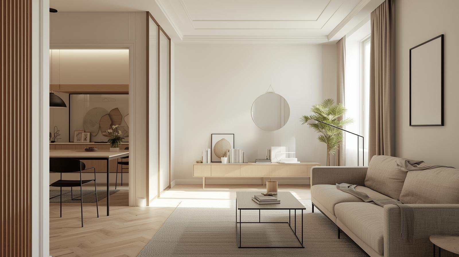 Minimalism works best for small apartments