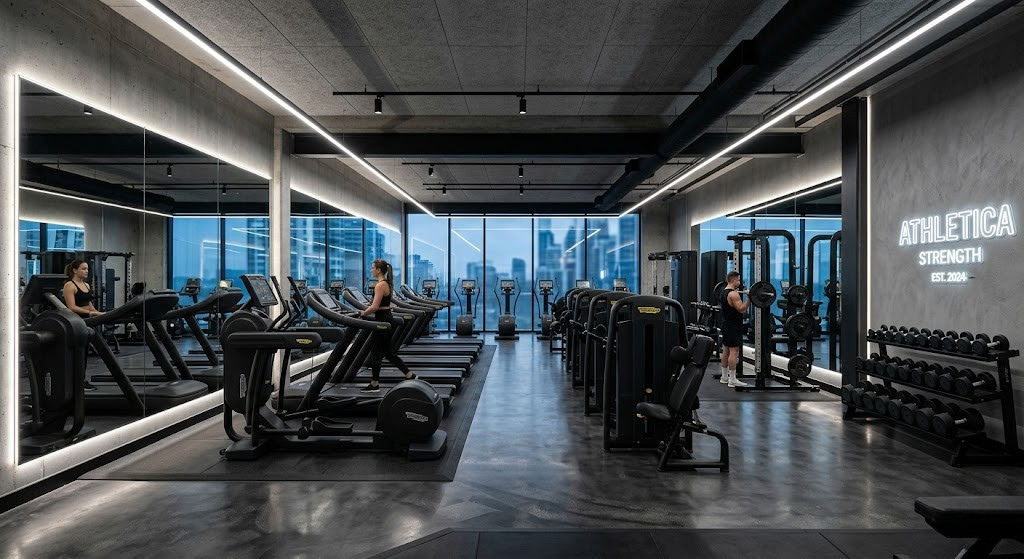 Modern Gym Interior Design idea in Lucknow