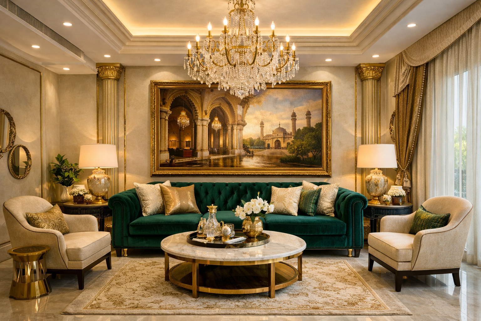 Living Room with Perfect Color Combination