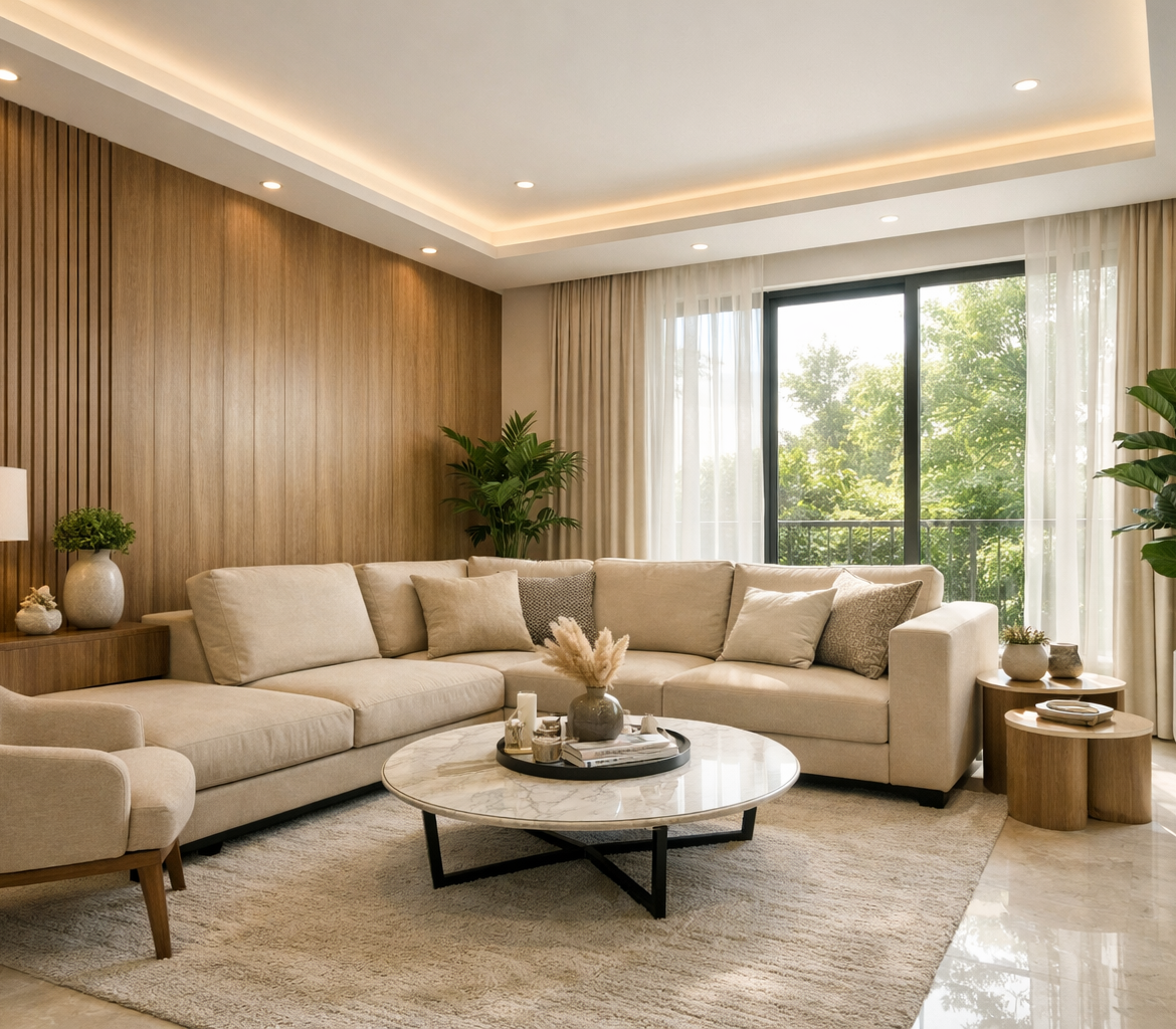 Modern Living Room Design in Lucknow
