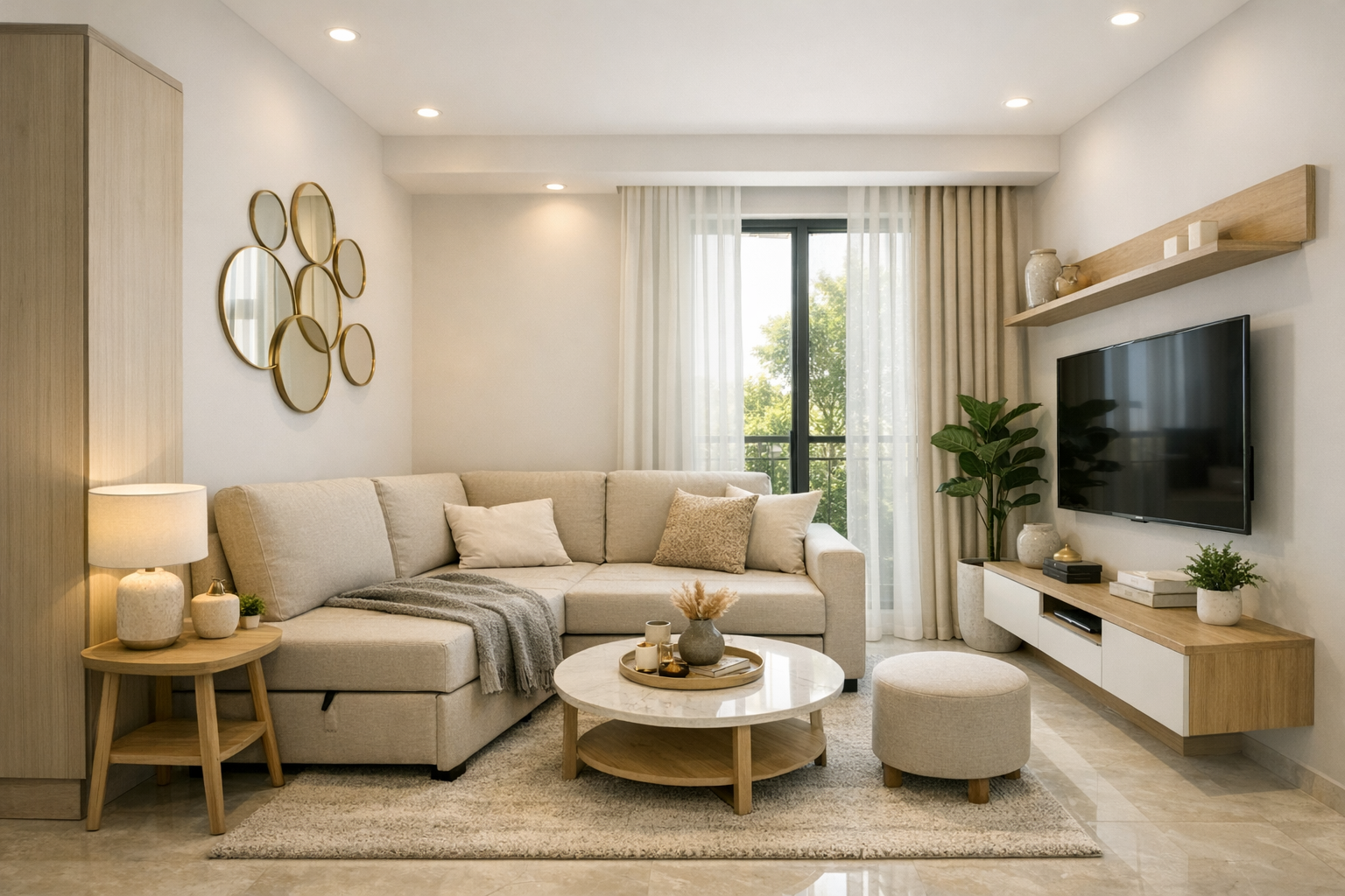 Small Living Room for Flats in Lucknow