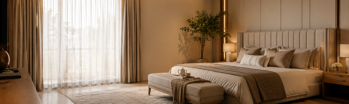 Bedroom interior design ideas for a calm and premium feel.